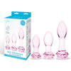 3PC Rosebud Butt Plug Set