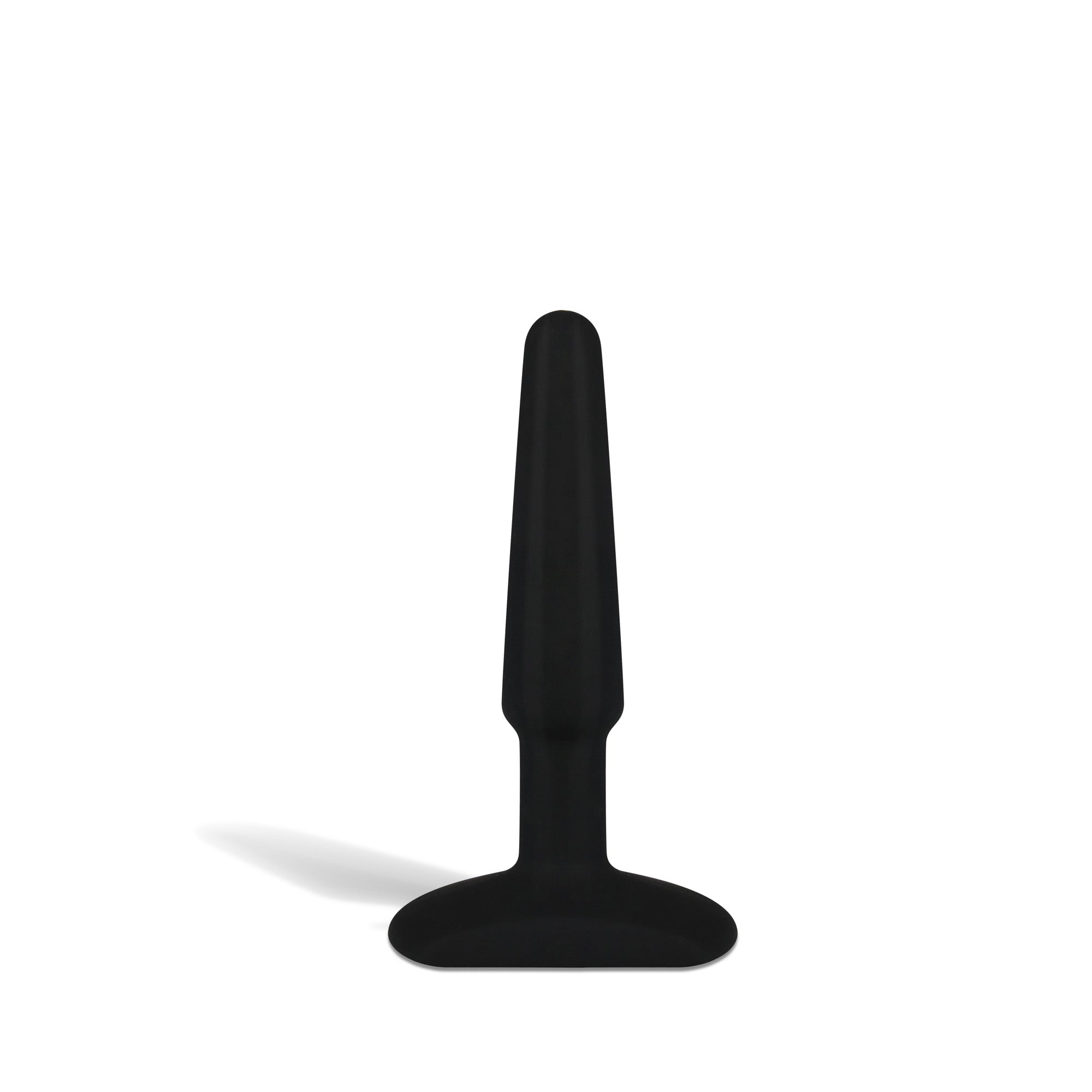 Seamless Silicone Butt Plug 4" - Black
