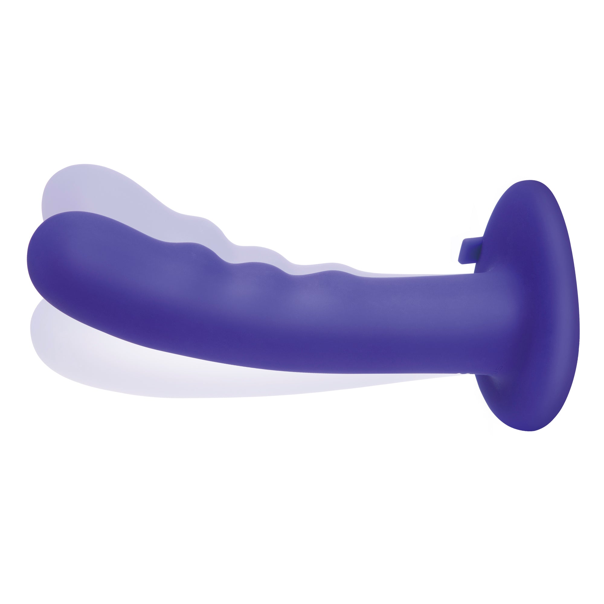 6" Curved Wave Silicone Peg with Harness included