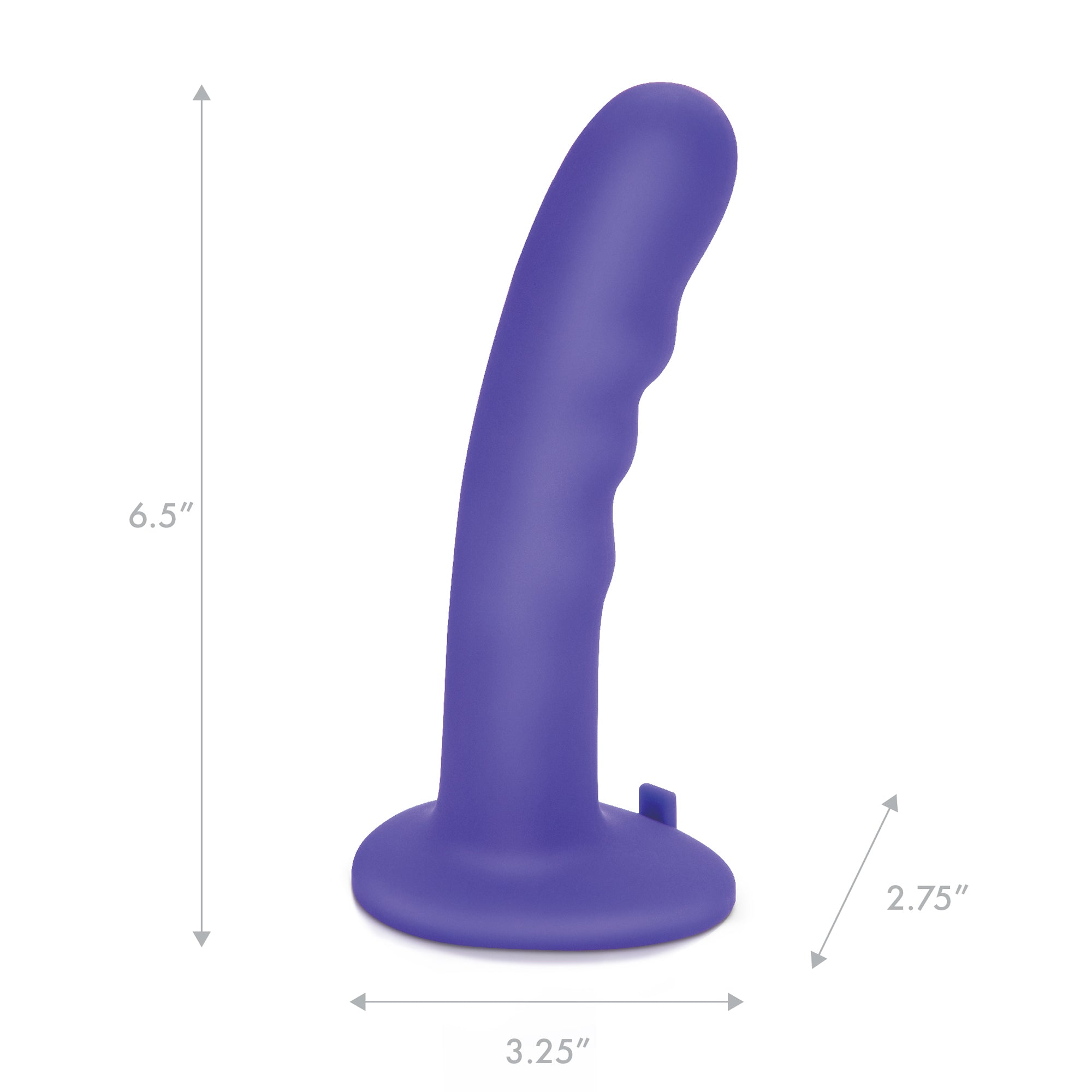 6" Curved Wave Silicone Peg with Harness included