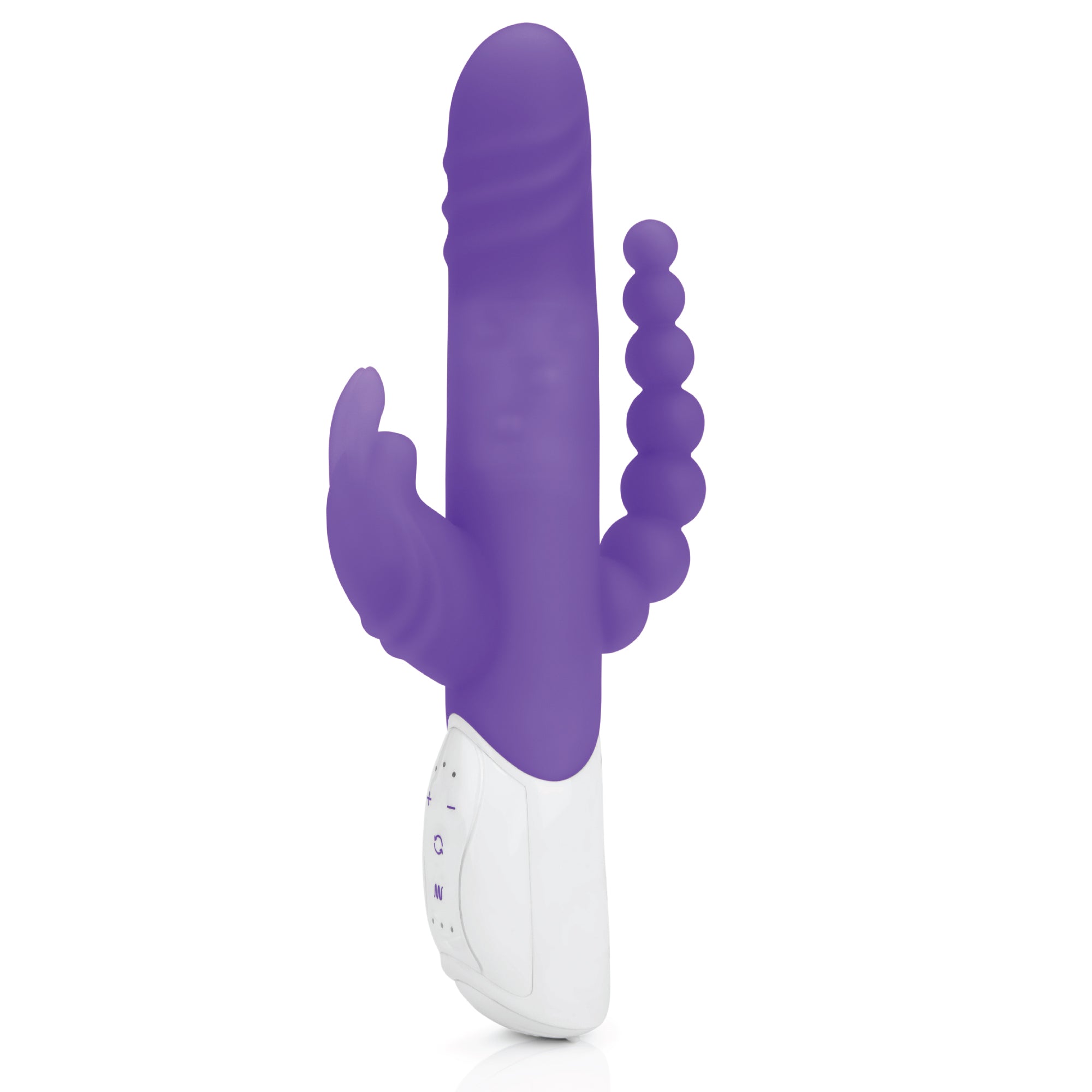 Rechargeable Double Penetration Rabbit Vibrator - Purple Electric Novelties Rechargeable Double Penetration Rabbit Vibrator - Purple Electric Novelties