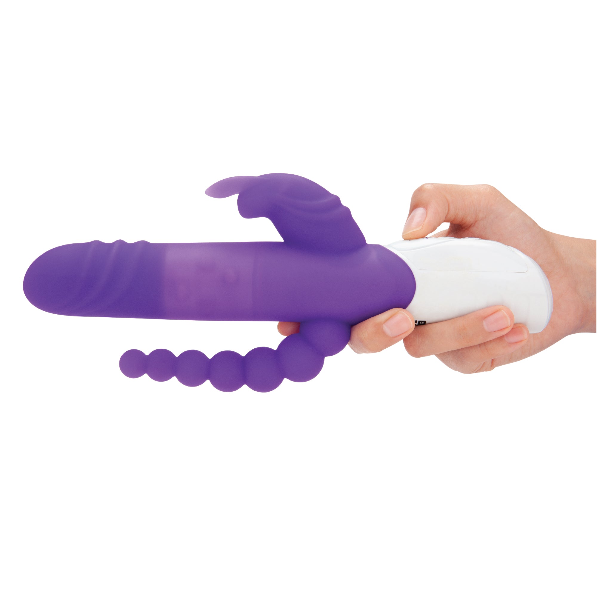 Rechargeable Double Penetration Rabbit Vibrator - Purple Electric Novelties Rechargeable Double Penetration Rabbit Vibrator - Purple Electric Novelties