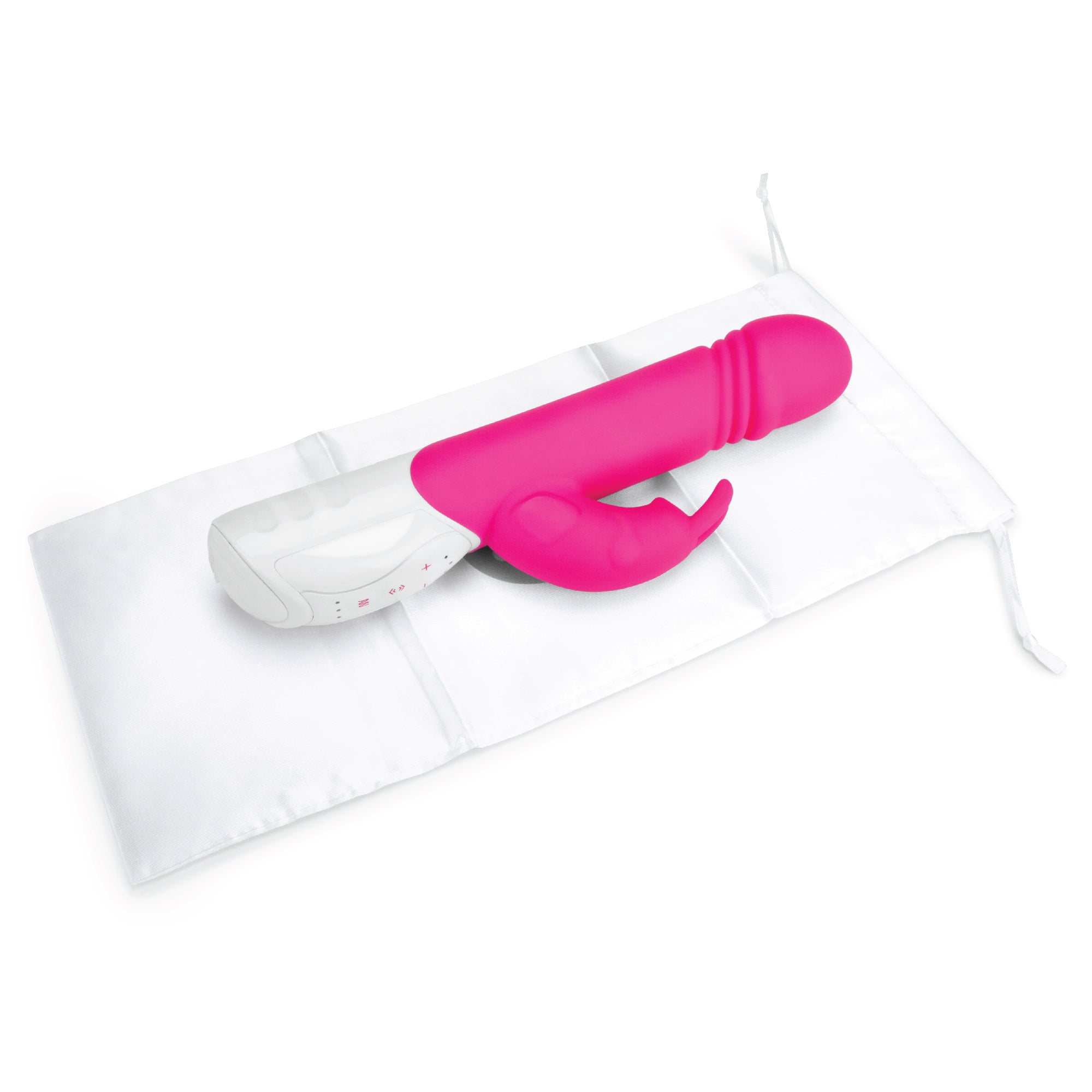 Rechargeable Thrusting Rabbit Vibrator - Hot Pink