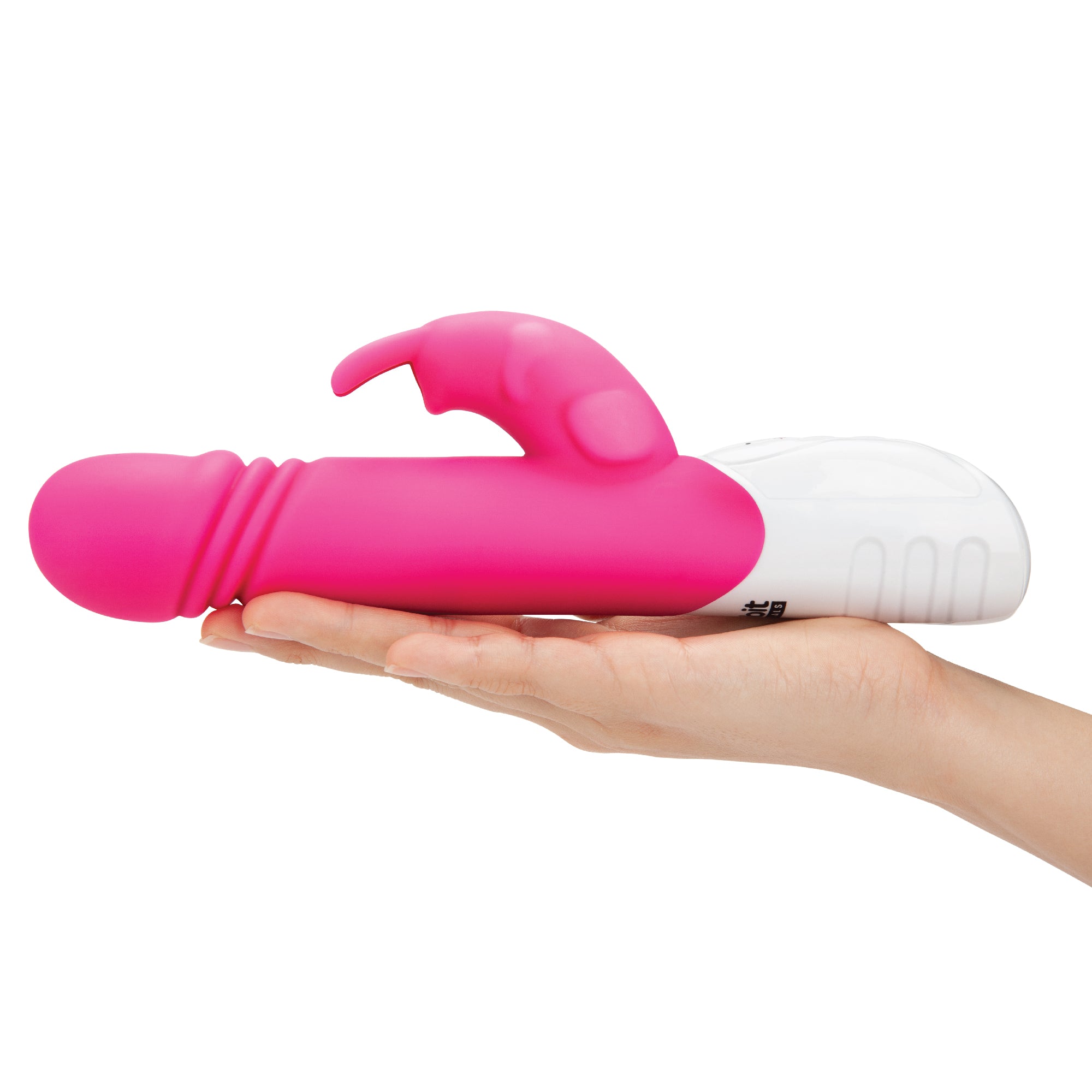 Rechargeable Thrusting Rabbit Vibrator - Hot Pink