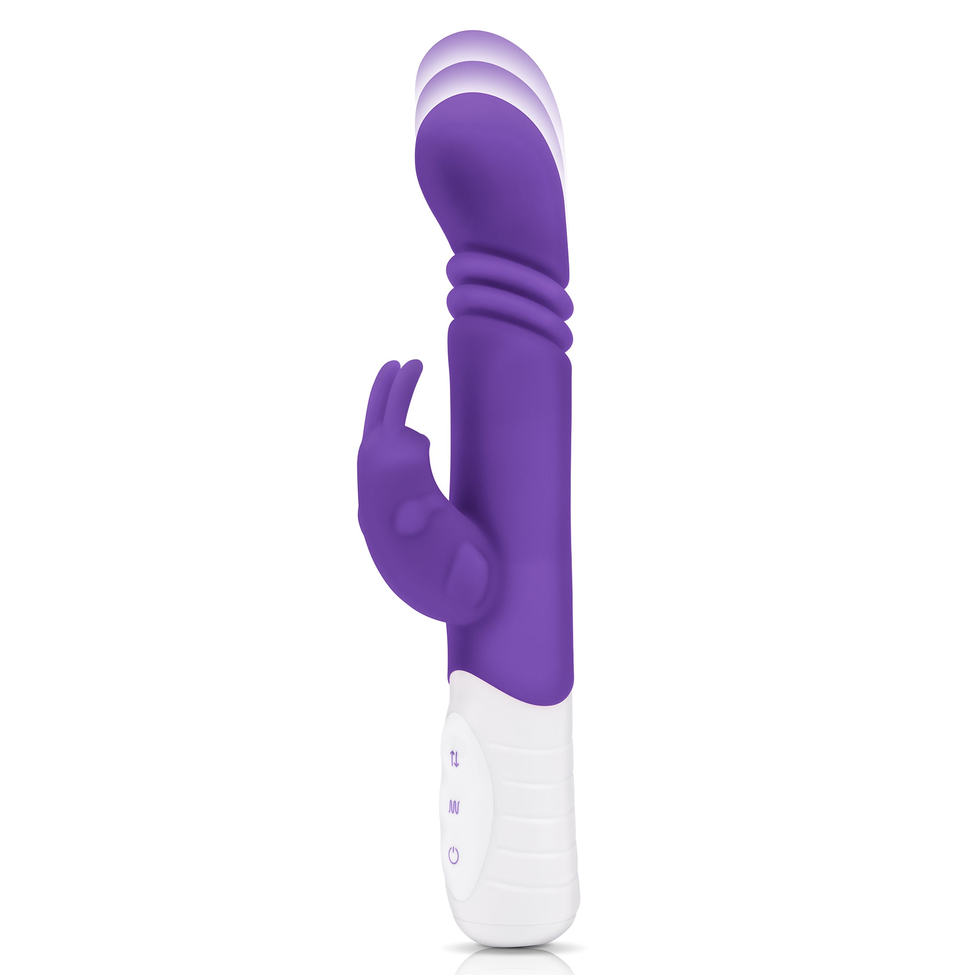 Rechargeable Slim Shaft thrusting G-spot Rabbit - Purple